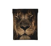 Lion d'Afrique Crinière Féline Sauvage Gros Plan Faune, Sac de Rangement pour Femmes, Portefeuille supérieur à Presser, Petit Porte-Monnaie, Pochette de Changement