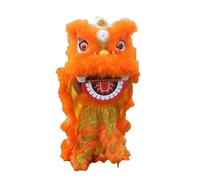 Lion Dance Mascot Costume for 5-12 Age Party Carnival Festival - 14 Inch Chinese Traditional Dragon And Lion Dance(Orange)