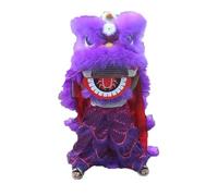 Lion Dance Mascot Costume for 5-12 Age Party Carnival Festival - 14 Inch Chinese Traditional Dragon And Lion Dance(Purple)