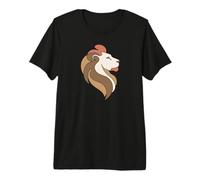 Lion dans Une Ligne Continue avec Le Luxe du désert T-Shirt Haut de Gamme