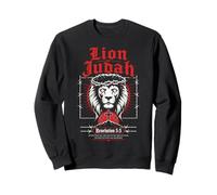 Lion de Juda Apocalypse 5:5 Verset biblique Gothique chrétien Sweatshirt