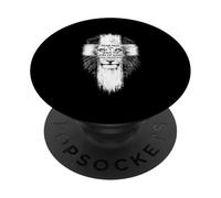 Lion de Juda Croix chrétienne Révélation 5:5 Religion Yeshua PopSockets PopGrip Adhésif