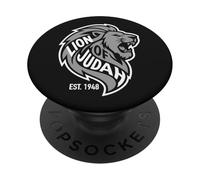 Lion de Juda EST 1948 Israël Heritage Symbole Lion Rugissant PopSockets PopGrip Adhésif