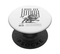Lion de Juda, graphisme chrétien, Foi audacieuse, Art du Lion PopSockets PopGrip Adhésif
