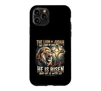 Lion de Juda, Il est ressuscité, Croix, Foi sur la Peur Coque pour iPhone 11 Pro