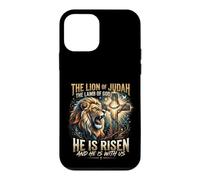 Lion de Juda, Il est ressuscité, Croix, Foi sur la Peur Coque pour iPhone 12 Mini