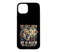 Lion de Juda, Il est ressuscité, Croix, Foi sur la Peur Coque pour iPhone 15 Plus