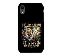 Lion de Juda, Il est ressuscité, Croix, Foi sur la Peur Coque pour iPhone XR