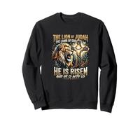 Lion de Juda, Il est ressuscité, Croix, Foi sur la Peur Sweatshirt