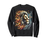 Lion de Juda Jésus Le Messie Foi chrétienne Sweatshirt