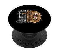 Lion de Juda Jésus Mon Roi Culte Chrétien Verse Bible PopSockets PopGrip Adhésif