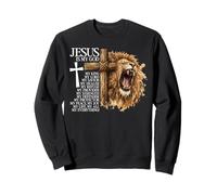 Lion de Juda Jésus Mon Roi Culte Chrétien Verse Bible Sweatshirt