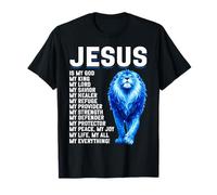 Lion de Juda Jésus Mon Roi Culte Chrétien Verse Bible T-Shirt