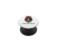 Lion de Juda Jésus Roi de la Jungle Lions Anniversaire Lion PopSockets PopGrip Adhésif
