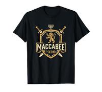 Lion de Juda Maccabee Bouclier du Patrimoine juif Vieilli T-Shirt