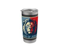 Lion de Juda Roaring Messie Roi Force Gobelet isotherme en acier inoxydable double paroi