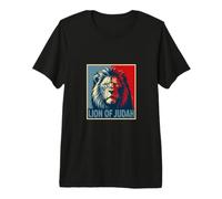 Lion de Juda Roaring Messie Roi Force T-Shirt Haut de Gamme