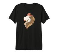 Lion de Luxe du désert en Ligne Continue T-Shirt Haut de Gamme