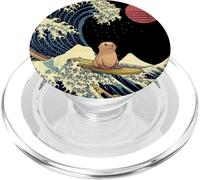 Lion de mer Japonais Kanagawa Vague Drôle Surf Animal PopSockets PopGrip pour MagSafe