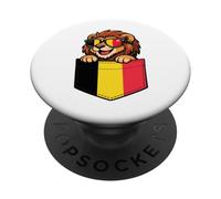 Lion de Poche Belge Mignon Belge Belge PopSockets PopGrip Adhésif