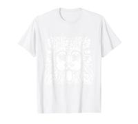 Lion de Style médiéval Impertinent T-Shirt Graphique avec Valeur, Homme, Blanc, M