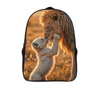 lion décontracté sacs dos solide et robuste étudiants sac d'école 2 compartiment l'amour paternel sacs à dos imprimés en 3d-16,12 ans et plus garçons filles pour les voyages les affaires