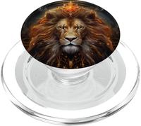 Lion d'or majestueux PopSockets PopGrip pour MagSafe