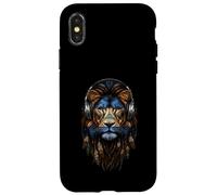 Lion Drapeau nicaraguayen Portant des écouteurs Coque pour iPhone X/XS