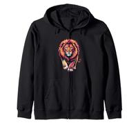 Lion drôle Marchant en Avant Femmes africaines Hommes Sweat à Capuche