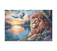 Lion du Ciel étoilé enflammé Puzzles 1000 Pièces pour Adultes Educa Challenge Créatif Difficile 3D Qualité Supérieure Décoration Moderne Relaxation Cadeau 1000 PCS