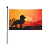 Lion Dusk Sunset Drapeaux De Maison 90X150Cm Durable Drapeau De Festival Suspendre Bannière De Jardin Pour Fêtes Décoration Maison