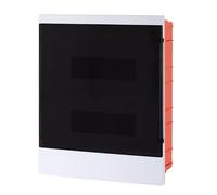 Lion Electric Armoire électrique encastrée 2 rangées | 24 modules - Boîte à fusibles blanche pour interrupteur installation électrique IP40 - Boîte de distribution sans halogène avec rail DIN