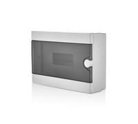 Lion Electric Boîte de distribution en saillie - 12 modules - 1 rangée - Blanc - IP40 - Pour pièces humides, caves, garage et tous les espaces intérieurs