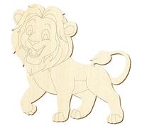 Lion en bois V2 - Bricolage décoratif 5-50 cm, lot de 10 pièces, largeur 10 cm