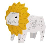 Lion en Carton à Monter et à colorier avec cri de