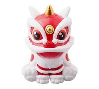 Lion en résine solaire pour voiture - Apporte chance et charme à votre tableau de bord (rouge)