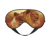 Lion et lionne d'Afrique, Couvre-yeux complets bloquant la lumière, masque pour les yeux, bandeau doux pour les yeux de nuit