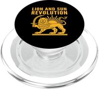 Lion et Soleil Revolution Ancient Persian Heritage Emblème PopSockets PopGrip pour MagSafe