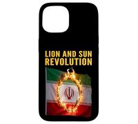 Lion et Soleil Revolution Persian Freedom Protest Coque pour iPhone 15