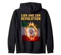 Lion et Soleil Revolution Persian Freedom Protest Sweat à Capuche