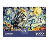 Lion étoilé 1000 Pièces Amateurs De PuzzlesLion Van Gogh pour Adultes Moderne Jeu Premium avec Défis Paysagedes QuatreSaisons 38x26cm/1000pcs
