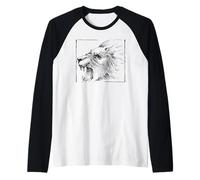 Lion Face Graphic Leaders African Pride of Lions Homme Manche Raglan