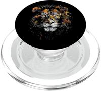 Lion Fantasy Polygone Art - Lion Animal PopSockets PopGrip pour MagSafe
