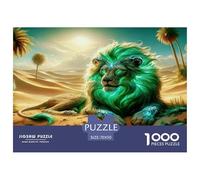 Lion féroce 1000 Pieces Jigsaw Puzzles for Adults Faune Sauvage Impossible Birthday Gifts for Women and Man Challenge High Difficulty 70x50cm/1000pcs