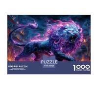 Lion féroce Puzzle 1000 Pièces pour Adultes Et Enfants Dès 14 Ans Jeu De Patience Et De Réflexion De Qualité Supérieure - Activité Familiale Parfaite 38x26cm/1000pcs