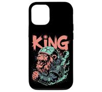 Lion galactique rugissant dans un casque avec armure spatiale Coque pour iPhone 12/12 Pro