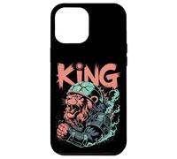 Lion galactique rugissant dans un casque avec armure spatiale Coque pour iPhone 12 Pro Max