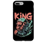 Lion galactique rugissant dans un casque avec armure spatiale Coque pour iPhone 7 Plus/8 Plus