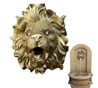 Lion Garden Spitter - Pulvérisateur d'eau de fontaine | Décor extérieur d'étang naturel en résine, ornements de fontaine, Art mural, porche, pelouse, cour de maison, Design décoratif classique
