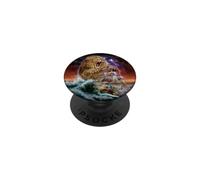 Lion géant Mer Monstre Rouge Lightning Storm PopSockets PopGrip Adhésif